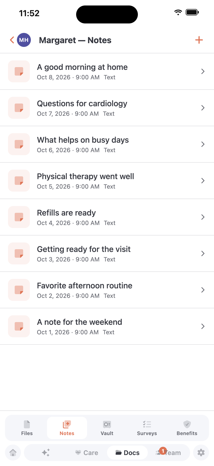 Daily notes
